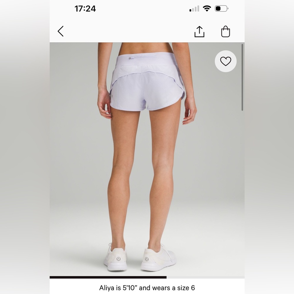 EUC Lululemon Speed Up shorts SZ 12